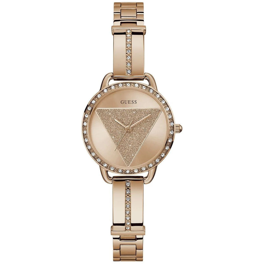 GUESS TRI BELLINI Ladies Rose Gold Tone Analog Watch GW0914L3
