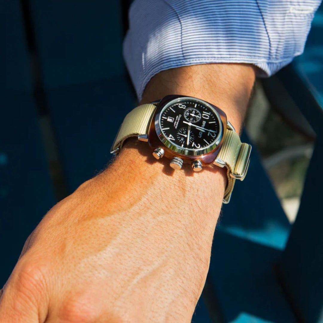 Briston Clubmaster Classic Chronograph Black Dial Women&