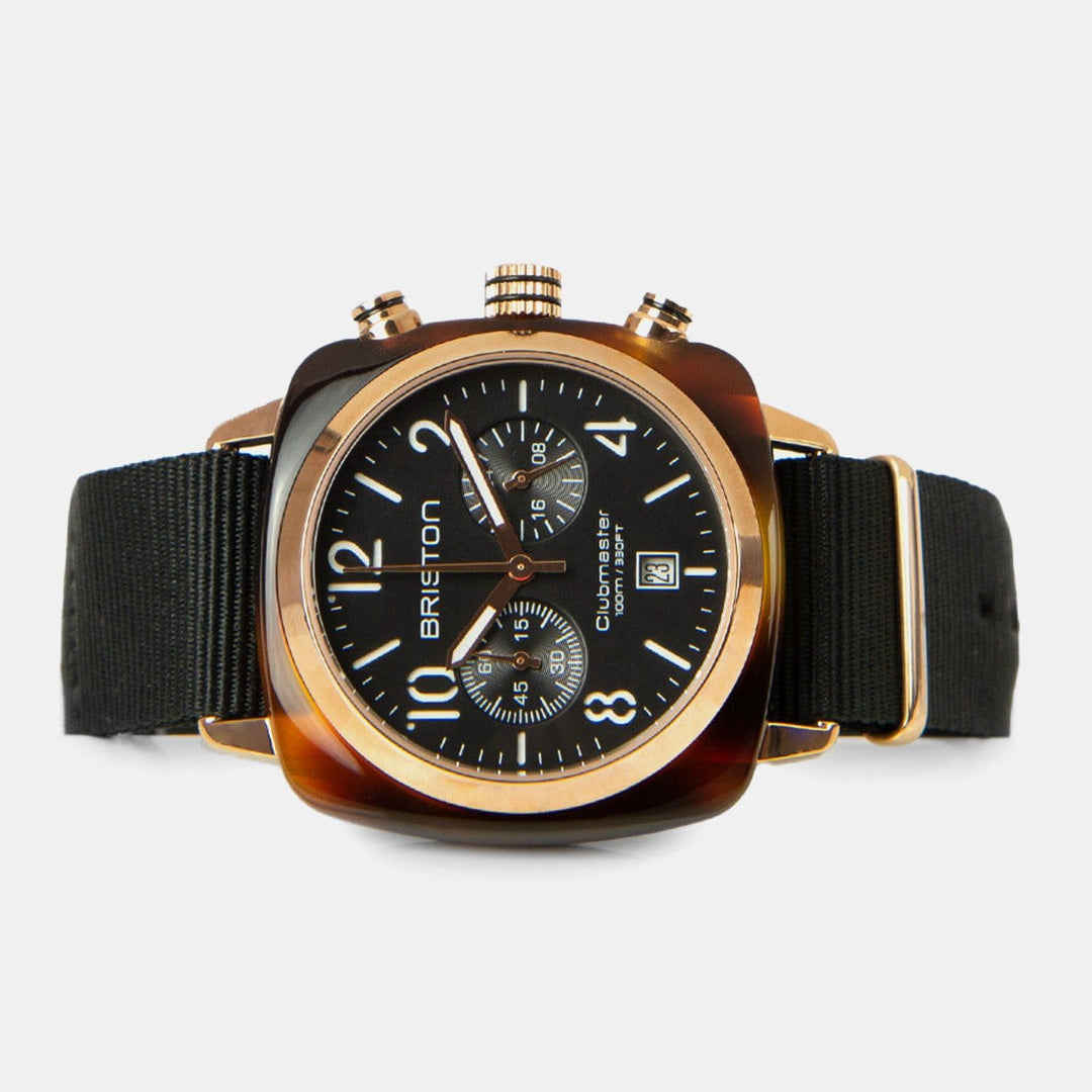 Briston Clubmaster Classic 14140.PRA.T.1.NB Black Dial Chronograph Men&