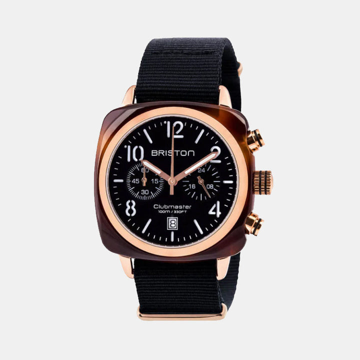 Briston Clubmaster Classic 14140.PRA.T.1.NB Black Dial Chronograph Men&