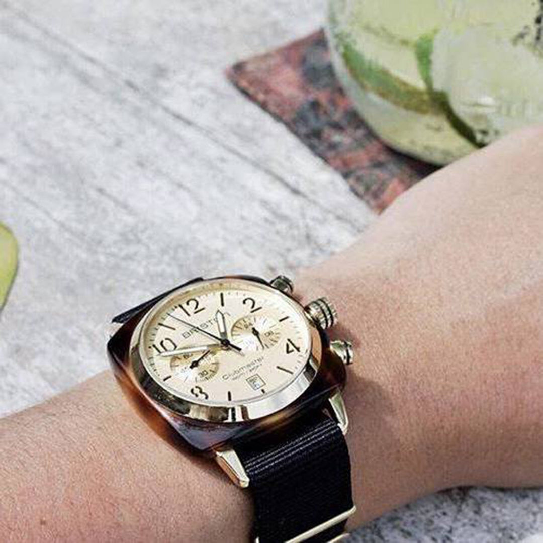 Briston Clubmaster Classic 14140.PYA.T.7.NB Champagne Dial Unisex Watch