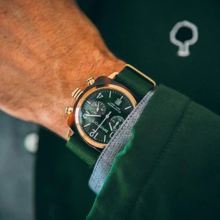 Briston Clubmaster Classic 15140.PYA.T.10.NBG Green Dial Men&
