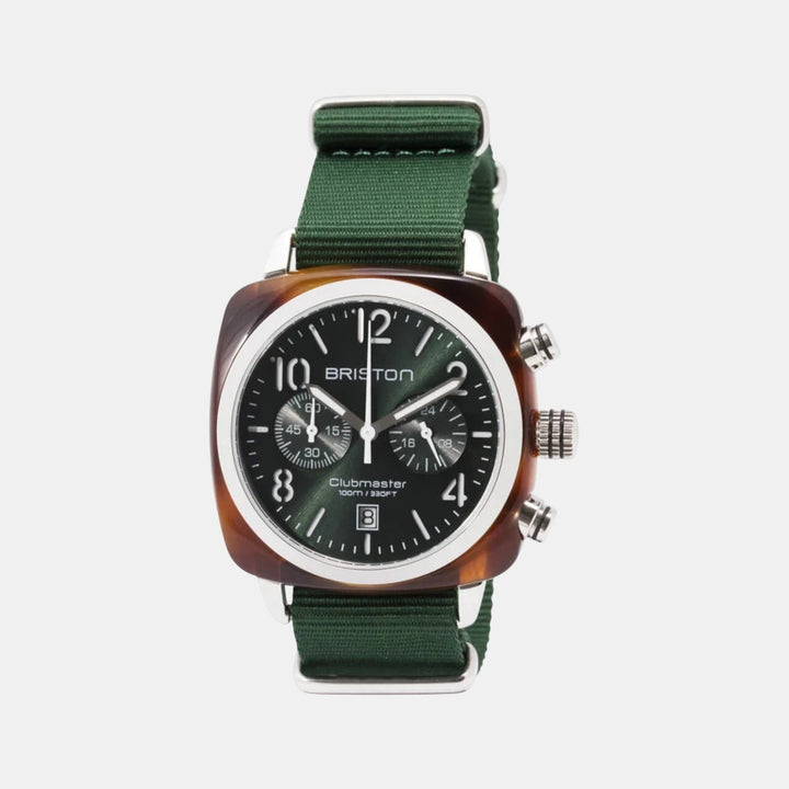 Briston Clubmaster Classic 15140.SA.T.10.NBG Green Dial Unisex Chronograph Watch