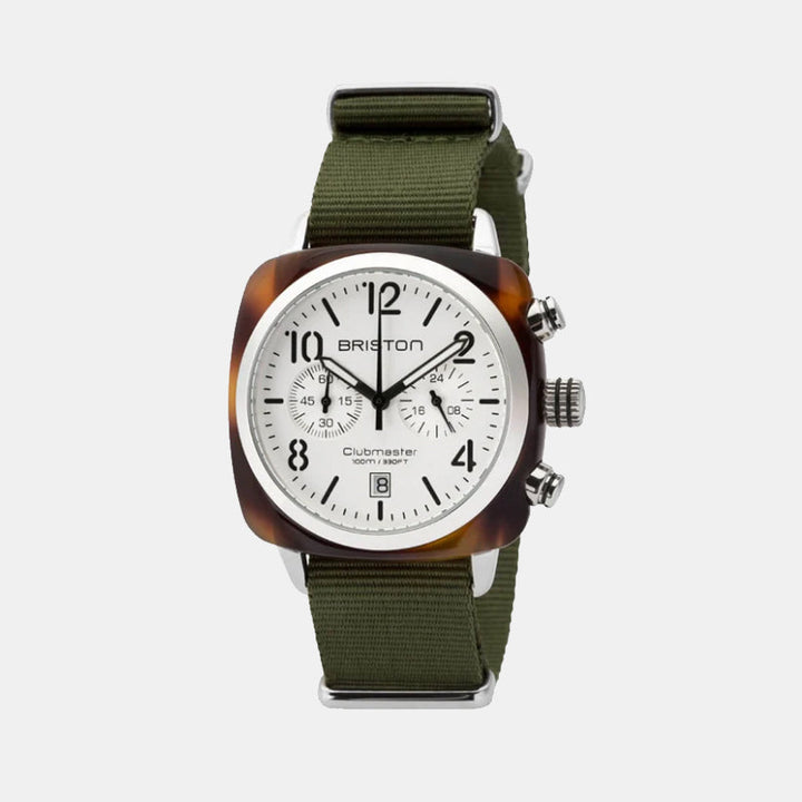 Briston Clubmaster Classic White Dial Chronograph Men&