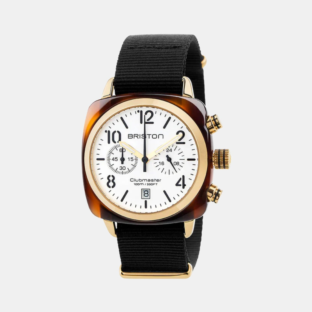 Briston Clubmaster Classic 17140.PYA.T.2.NB White Dial Chronograph Men&