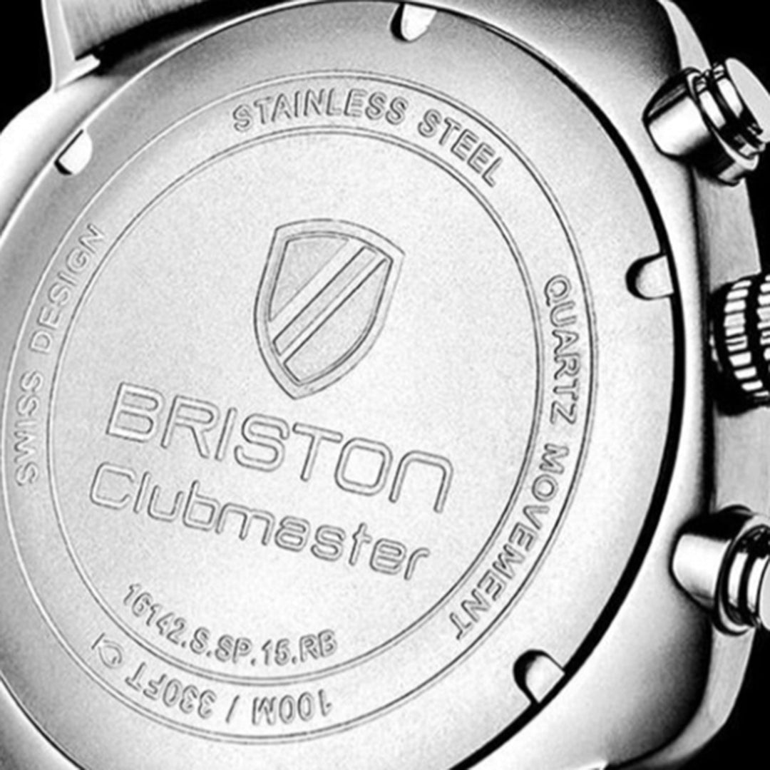 Briston Clubmaster Sport Men Quartz White Dial Chronograph NATO Watch 17142.SA.BS.2.NB