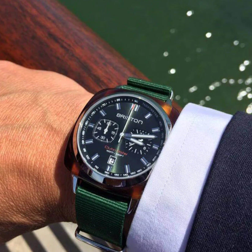 Briston Clubmaster Sport 17142.SA.TS.10.NBG Green Dial Men&
