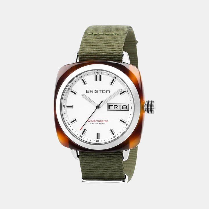 Briston Clubmaster Sport 17342.SA.TS.2.NGA White Dial NATO Men&