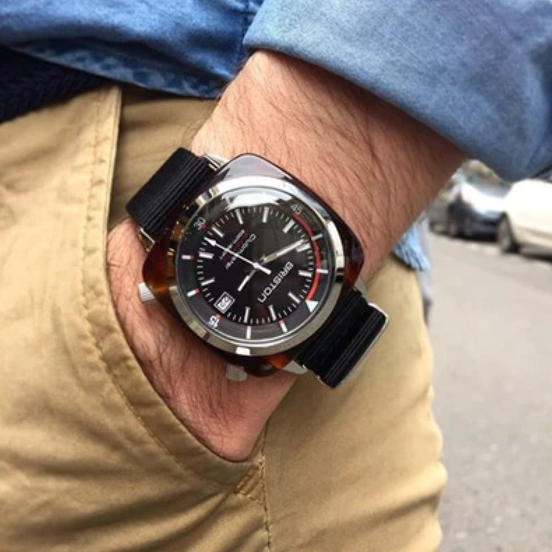 Briston Clubmaster Diver 17642.SA.TD.1.NB Black Dial Men&