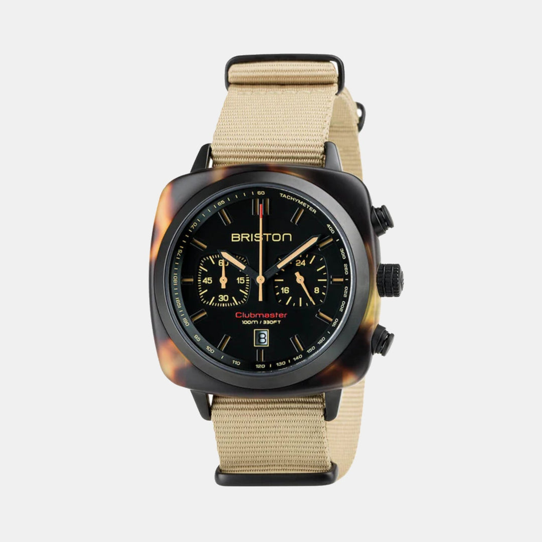 Briston Clubmaster Sport 18142.PBAM.TSS.5.NK Black Dial Quartz Chronograph Men&