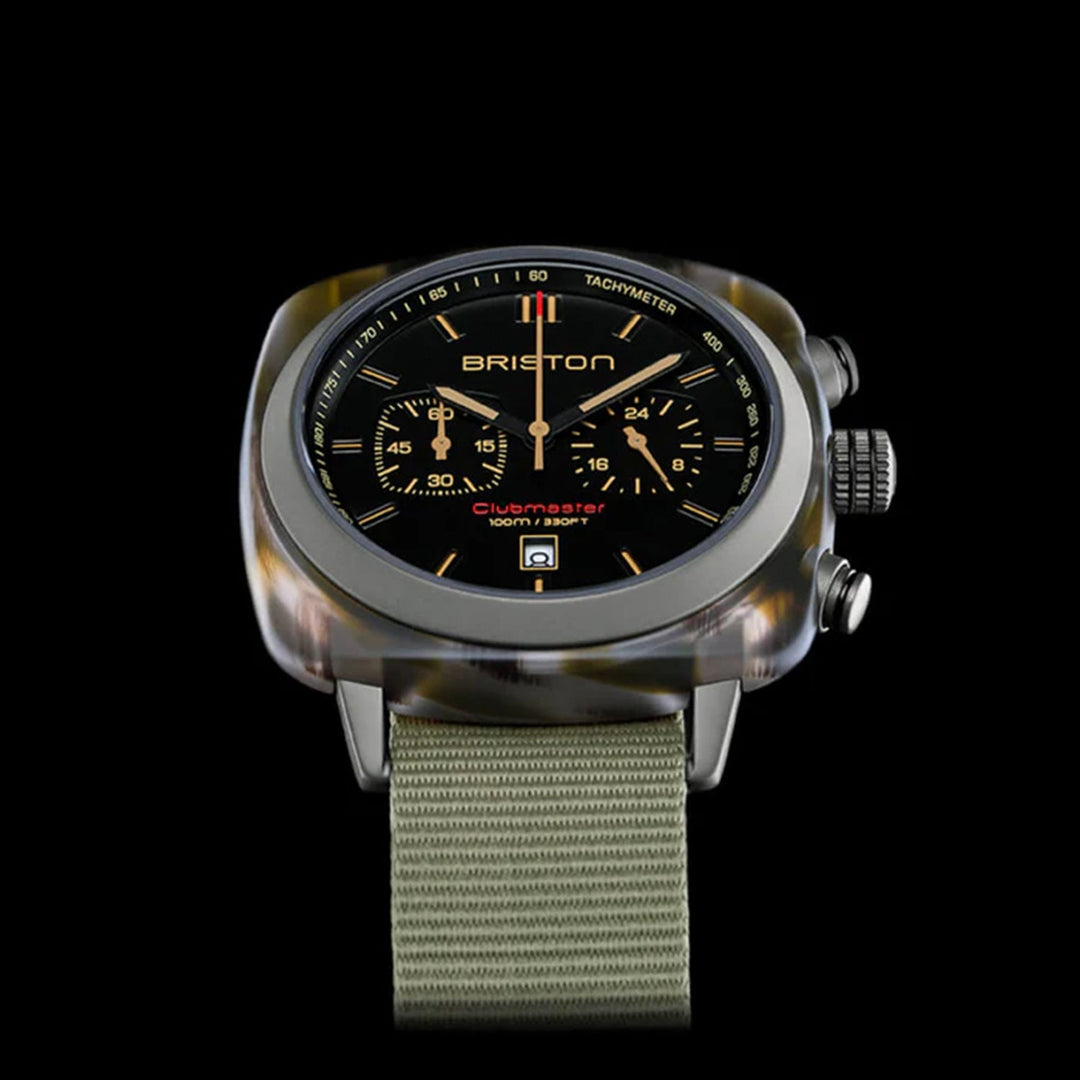 Briston Clubmaster 18142.PKAM.TJS.19.NJ Chronograph Black Dial Men&