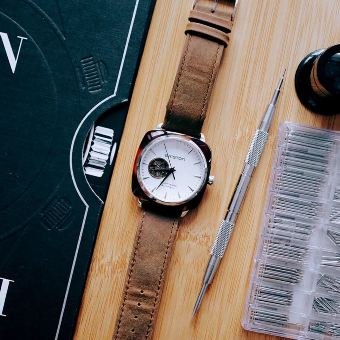 Briston Clubmaster Iconic 18740.SA.TI.2.LVBR White Dial Men&