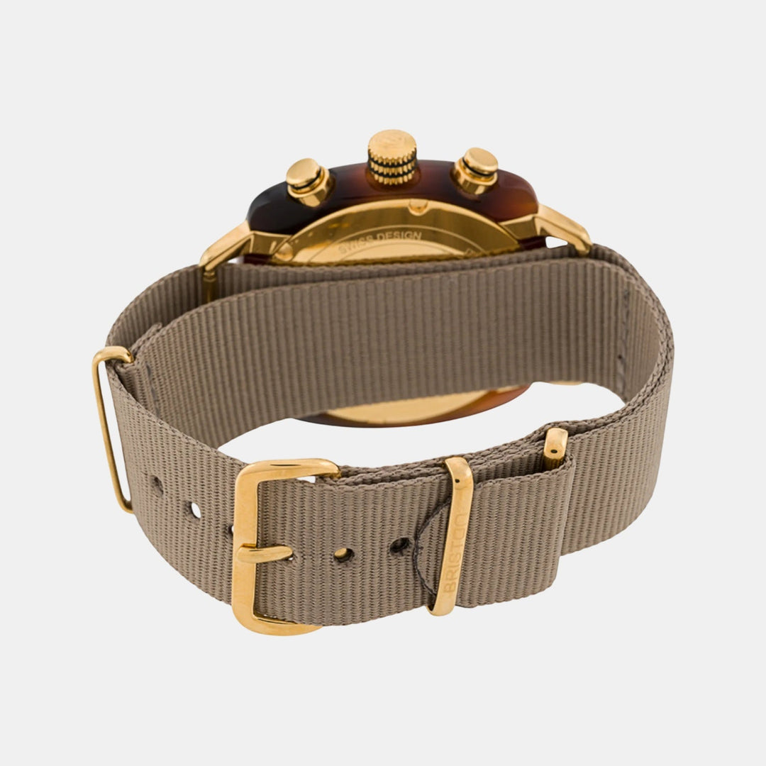 Briston Clubmaster Classic 19140.PYA.T.30.NT Taupe Dial Unisex Quartz Chronograph NATO Watch