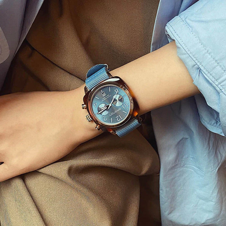 Briston Clubmaster Classic 19140.SA.T.25.NIB Ice Blue Dial Unisex Chronograph Watch