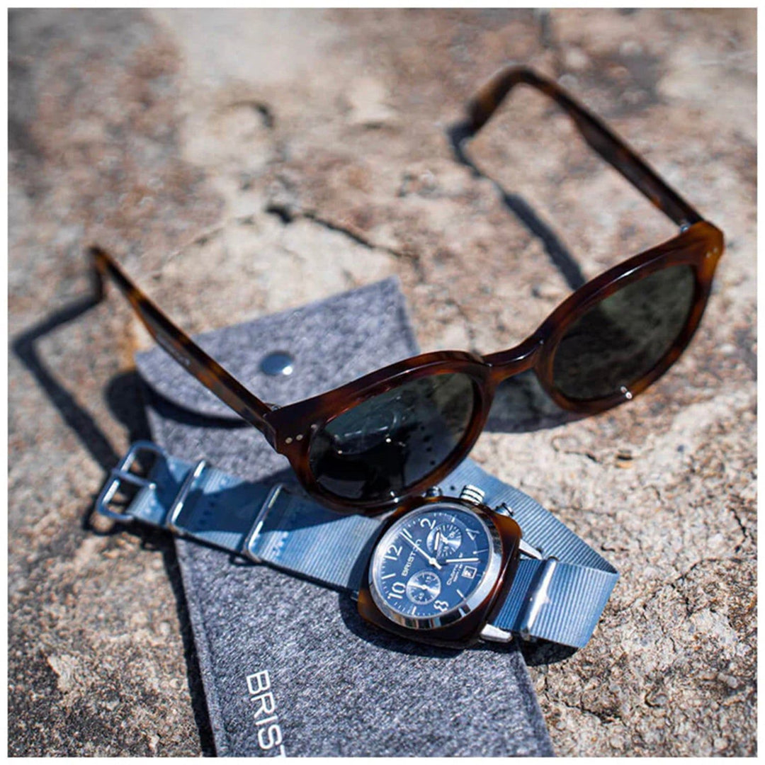 Briston Clubmaster Classic 19140.SA.T.25.NIB Ice Blue Dial Unisex Chronograph Watch