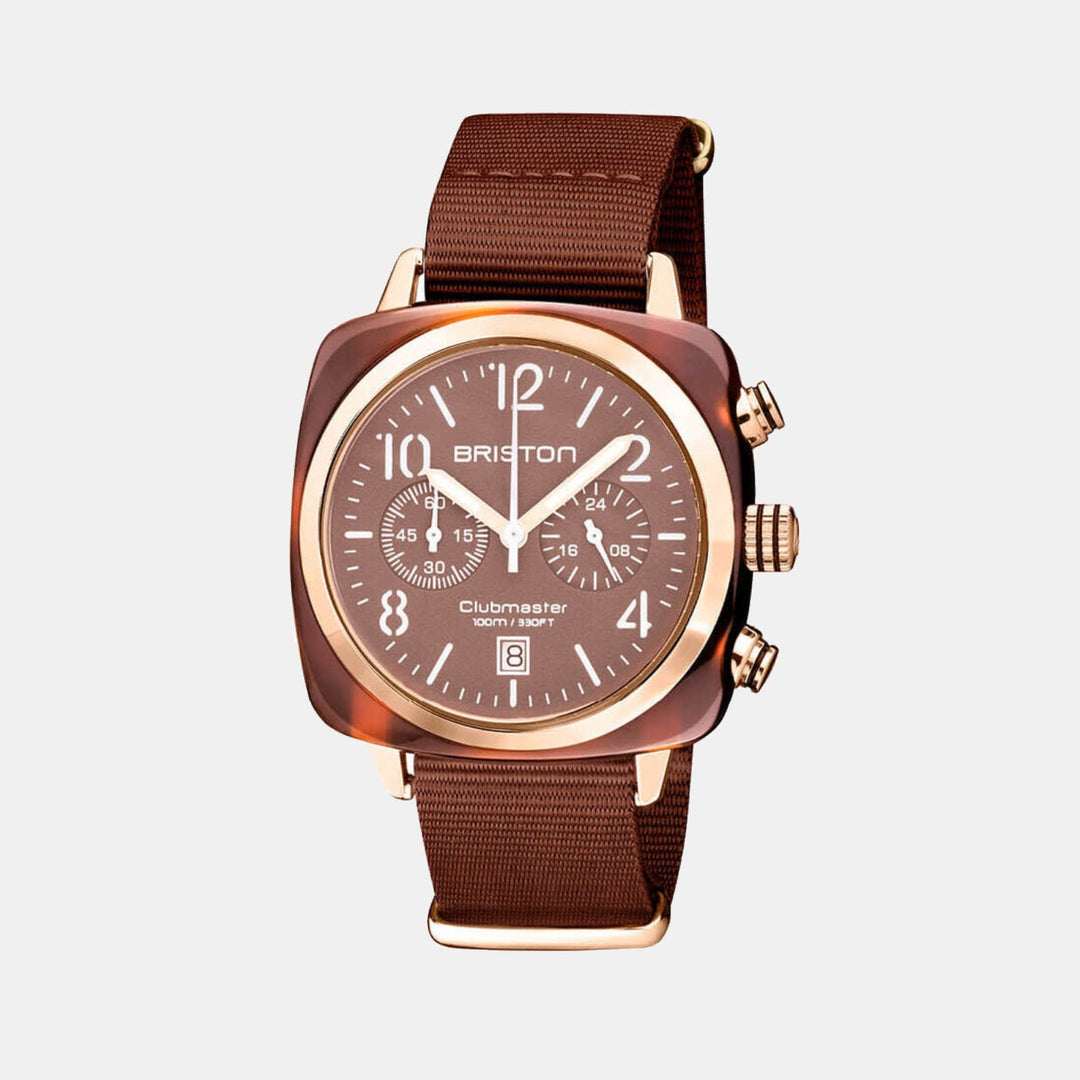 Briston Clubmaster Classic 20140.PRAT.37.NTCH Brown Dial Chronograph Unisex Watch
