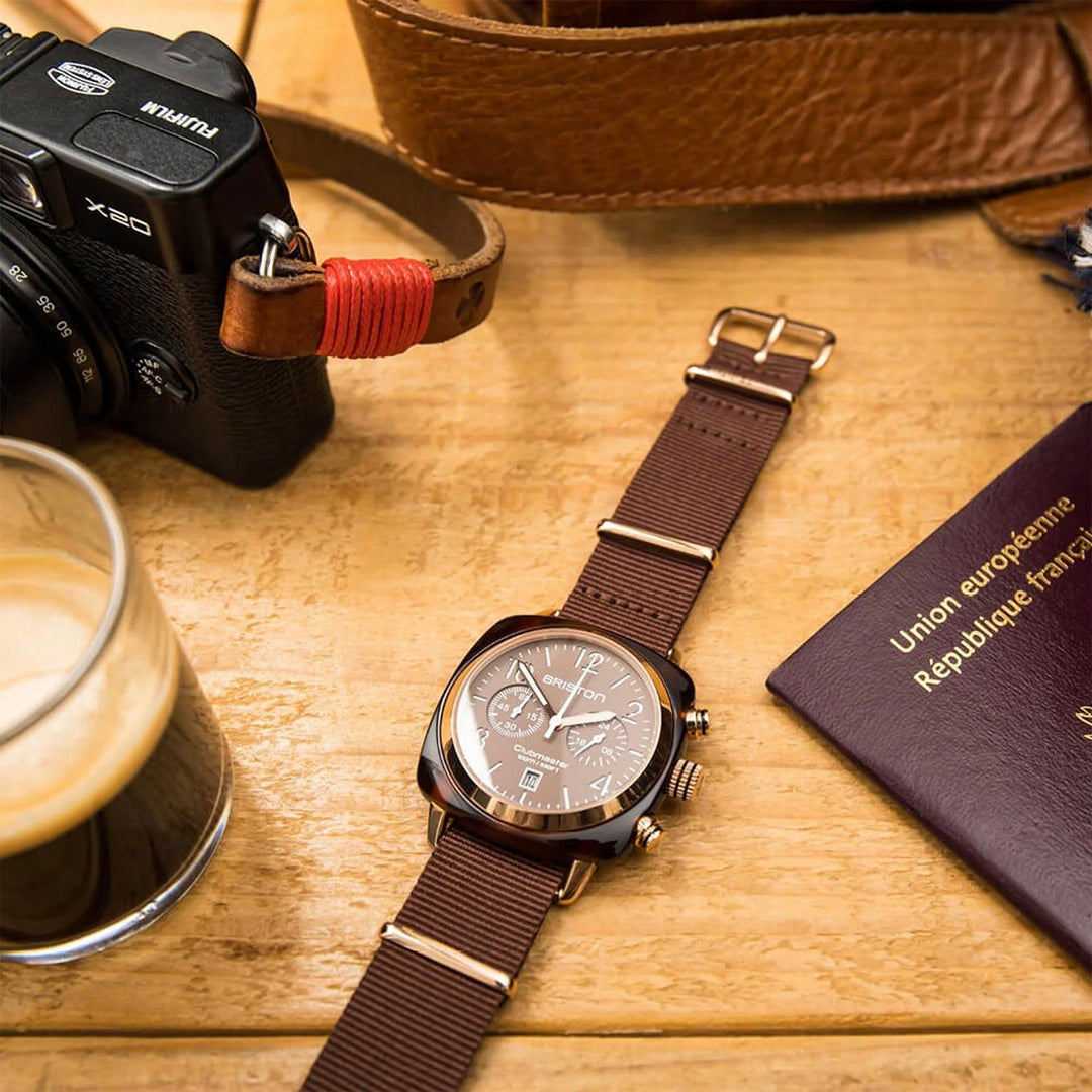 Briston Clubmaster Classic 20140.PYAT.37.NTCH Brown Dial Men&