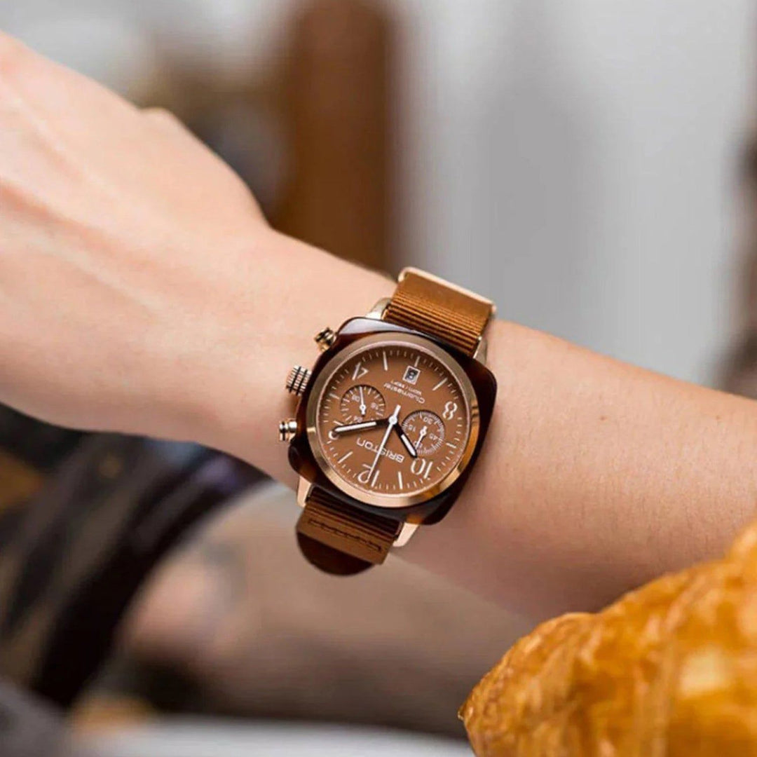 Briston Clubmaster Classic 20140.PYAT.37.NTCH Brown Dial Men&
