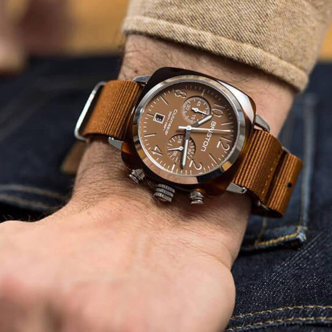 Briston Clubmaster Classic 20140.PYAT.37.NTCH Brown Dial Men&