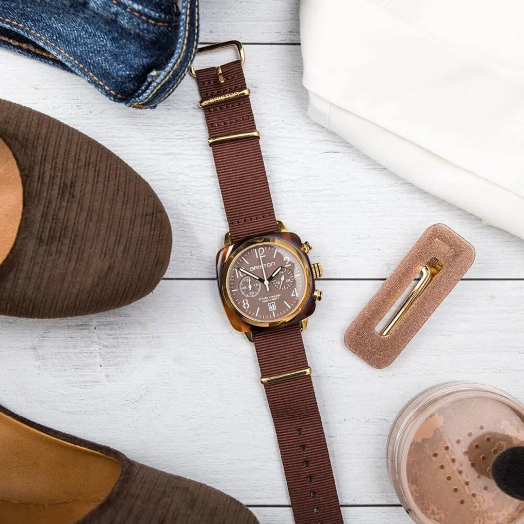 Briston Clubmaster Classic 20140.PYAT.37.NTCH Brown Dial Men&
