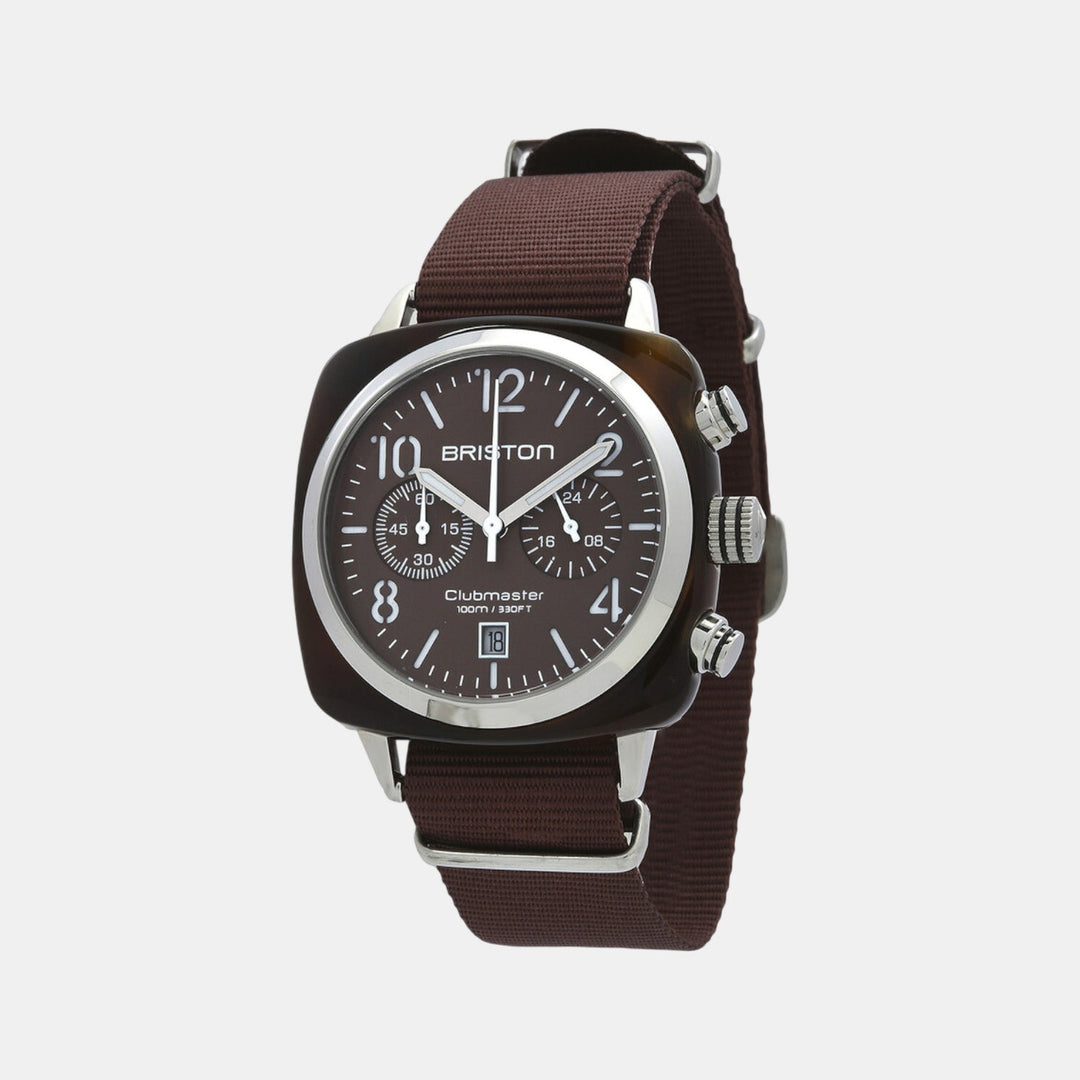 Briston Clubmaster Classic 20140.SA.T.37.NTCH Brown Dial Chronograph Unisex Watch