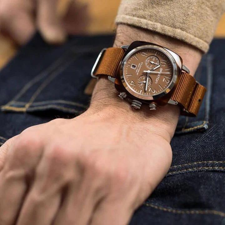 Briston Clubmaster 20140.SA.T.38.NTC Brown Dial Chronograph Unisex Watch