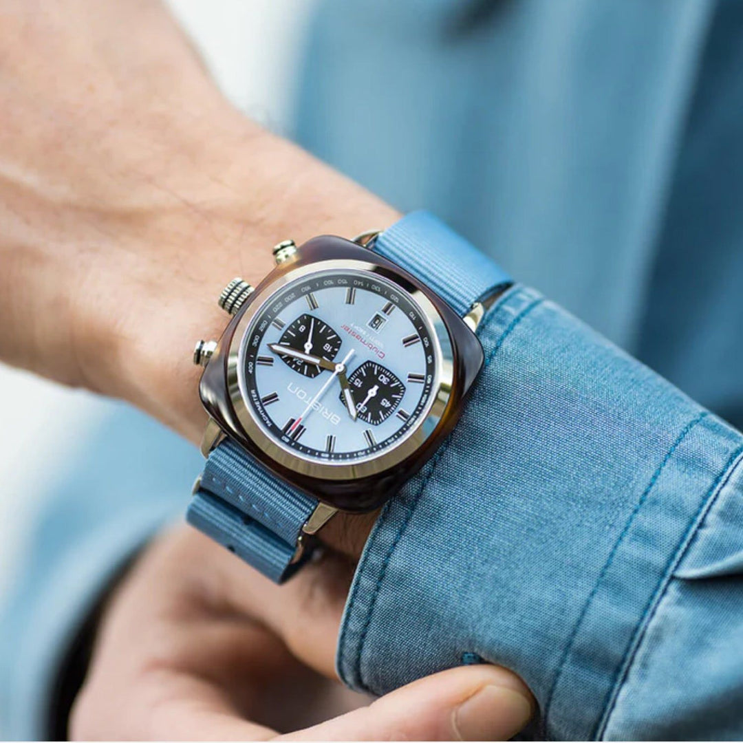 Briston Clubmaster Sport 20142.SA.TS.25.NIB Ice Blue Dial Men&