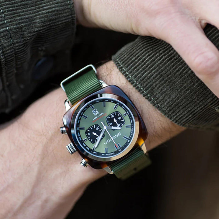 Briston Clubmaster Sport 20142.SA.TS.26.NOL Green Dial Men&