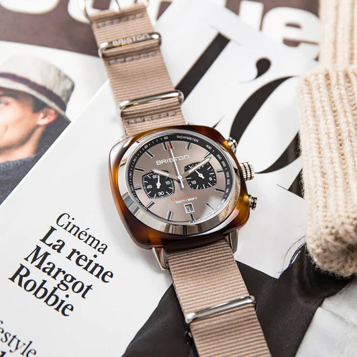 Briston Clubmaster Sport 20142.SA.TS.30.NT Taupe Dial Men&