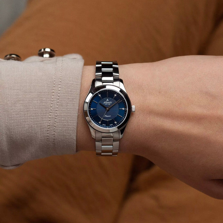 Atlantic Seapair Quartz Blue Dial Women&
