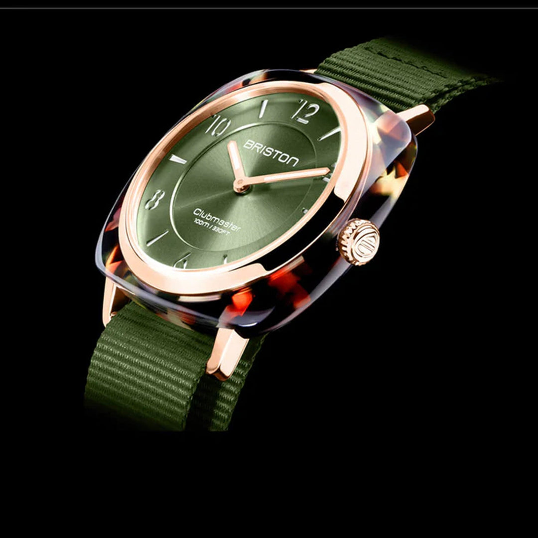Briston Clubmaster Chic 21536.PRA.UG.26.NOL Olive Green Dial Women&