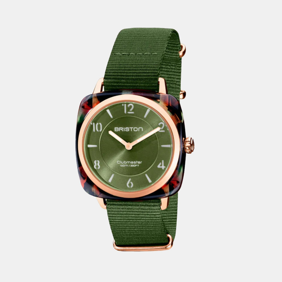 Briston Clubmaster Chic 21536.PRA.UG.26.NOL Olive Green Dial Women&
