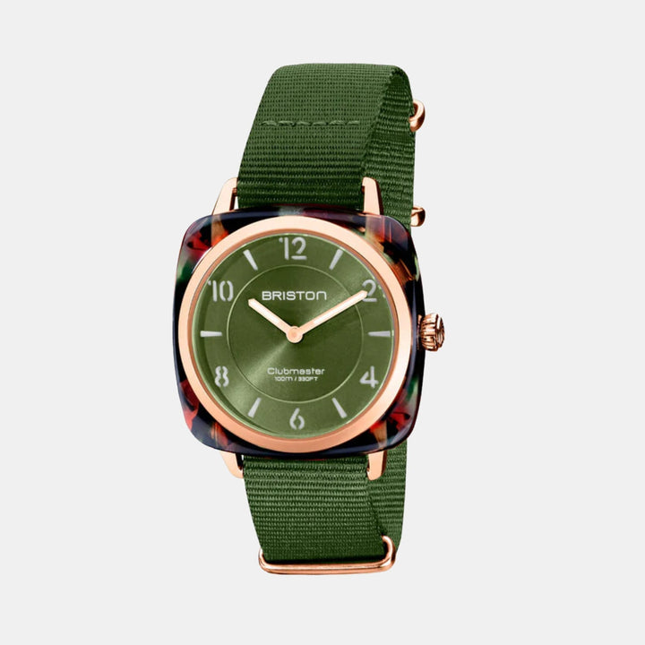 Briston Clubmaster Chic 21536.PRA.UG.26.NOL Olive Green Dial Women&