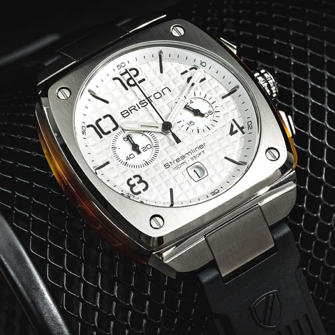 Briston Streamliner Urban Chronograph 22142.S.T.2.RB White Dial Men&