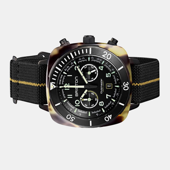 Briston Clubmaster 23144.PBAM.TS.5.EBK Black Dial Chronograph NATO Men&