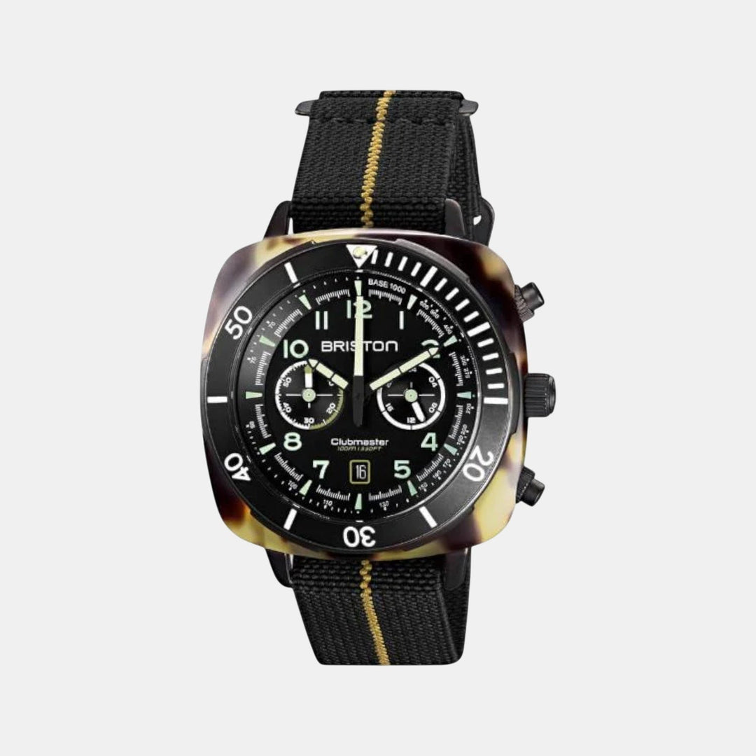 Briston Clubmaster 23144.PBAM.TS.5.EBK Black Dial Chronograph NATO Men&