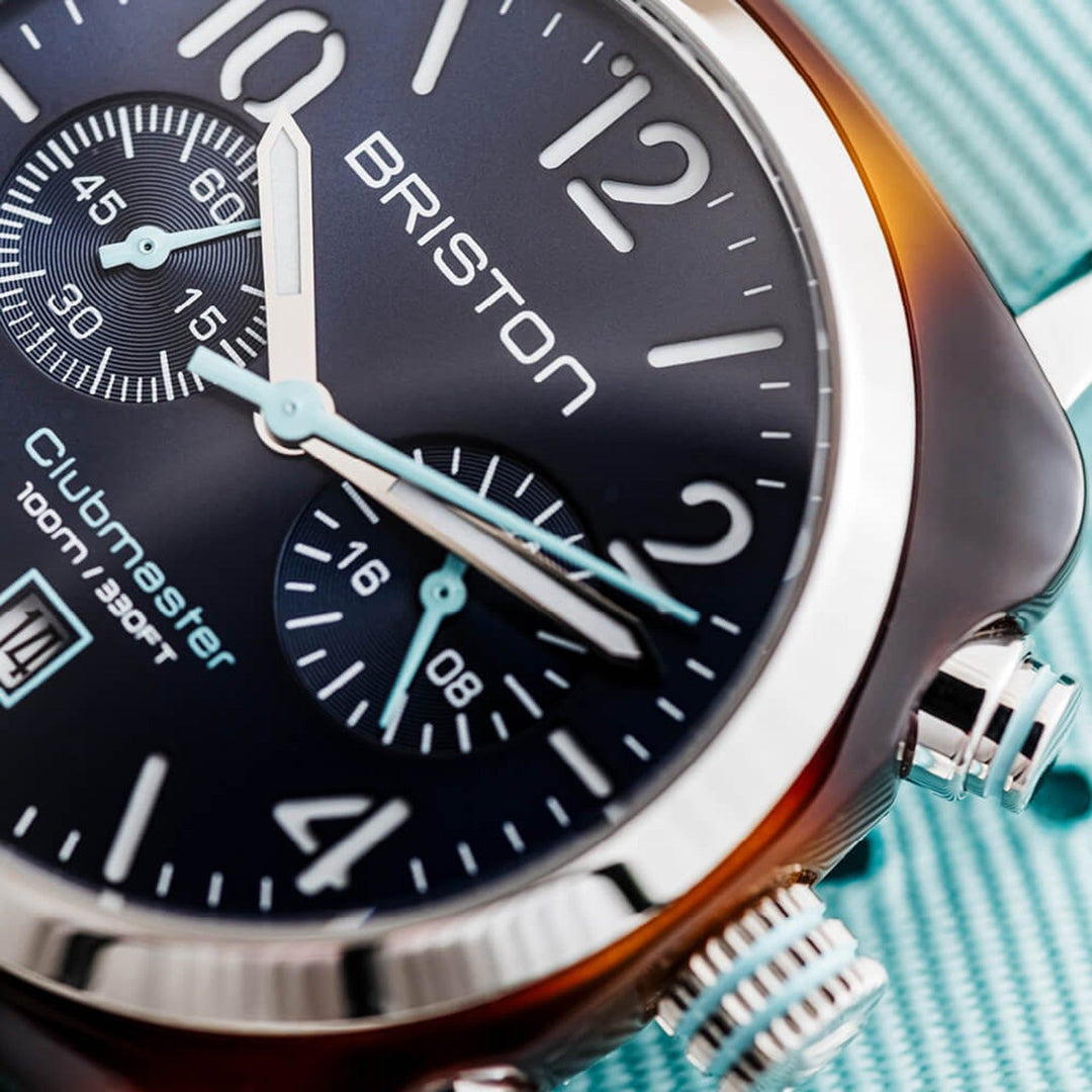 Briston Clubmaster Chronograph 24140.SA.T.15.NBT Blue Dial Men&