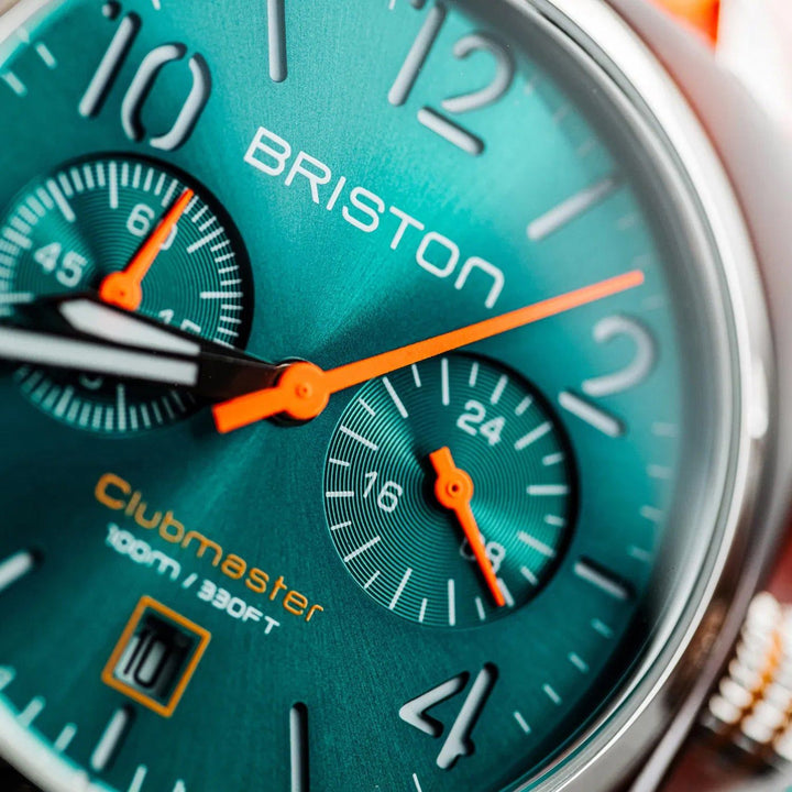 Briston Clubmaster Classic 24140.SA.T.27.NOG Green Dial Unisex Chronograph NATO Watch
