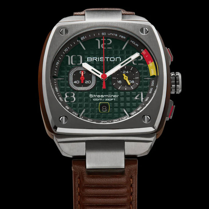 Briston Streamliner Urban 24142.S.T.16.LBR Green Dial Men&