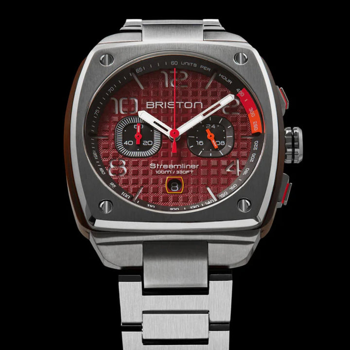 Briston Streamliner Urban Chronograph Red Dial Men&