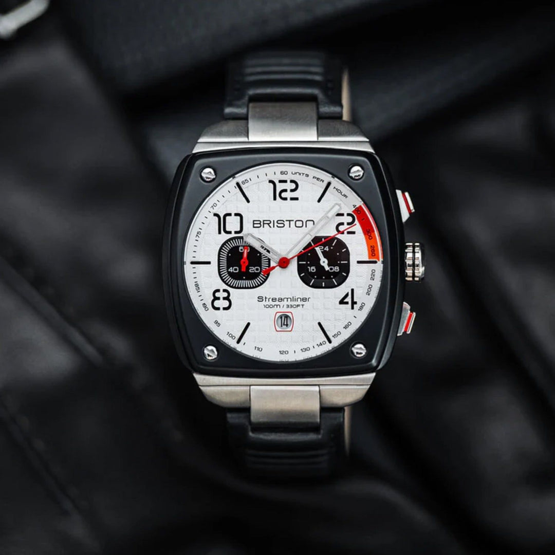 Briston Streamliner Urban 24142.SA.B.2.LB White Dial Chronograph Men&