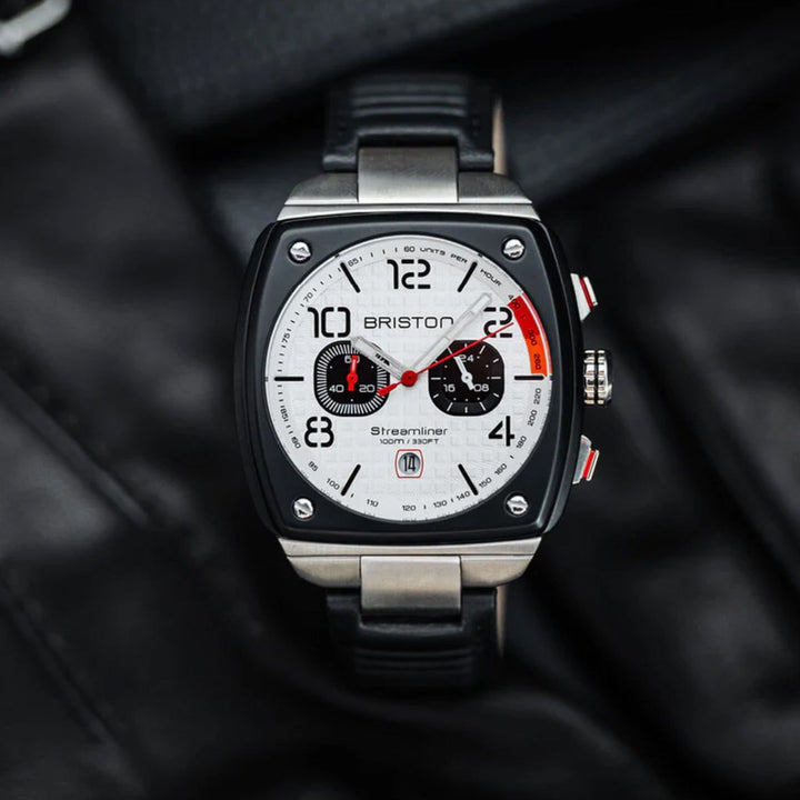 Briston Streamliner Urban 24142.SA.B.2.LB White Dial Chronograph Men&
