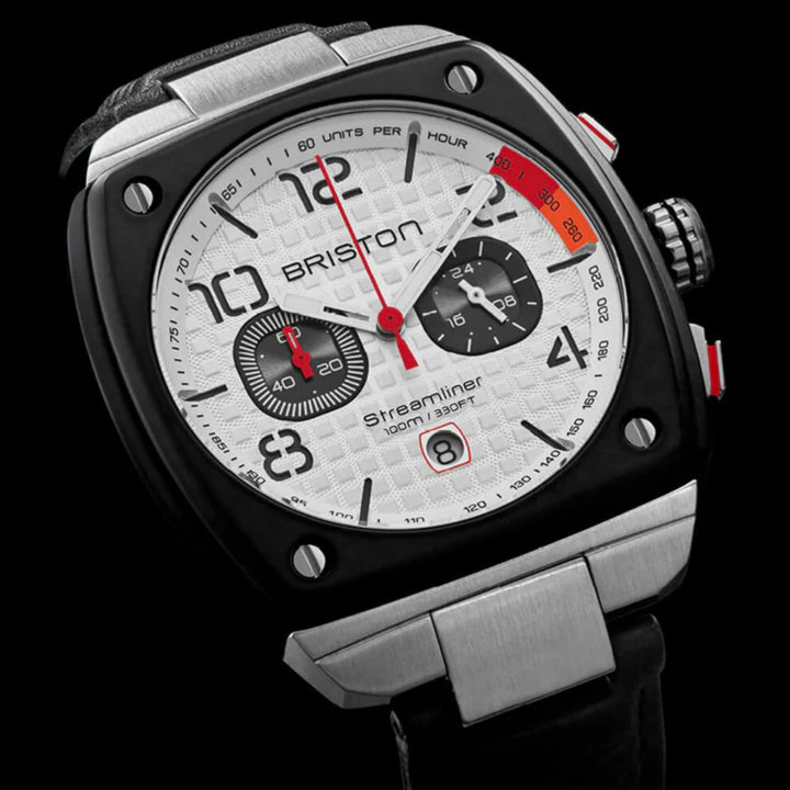 Briston Streamliner Urban 24142.SA.B.2.LB White Dial Chronograph Men&