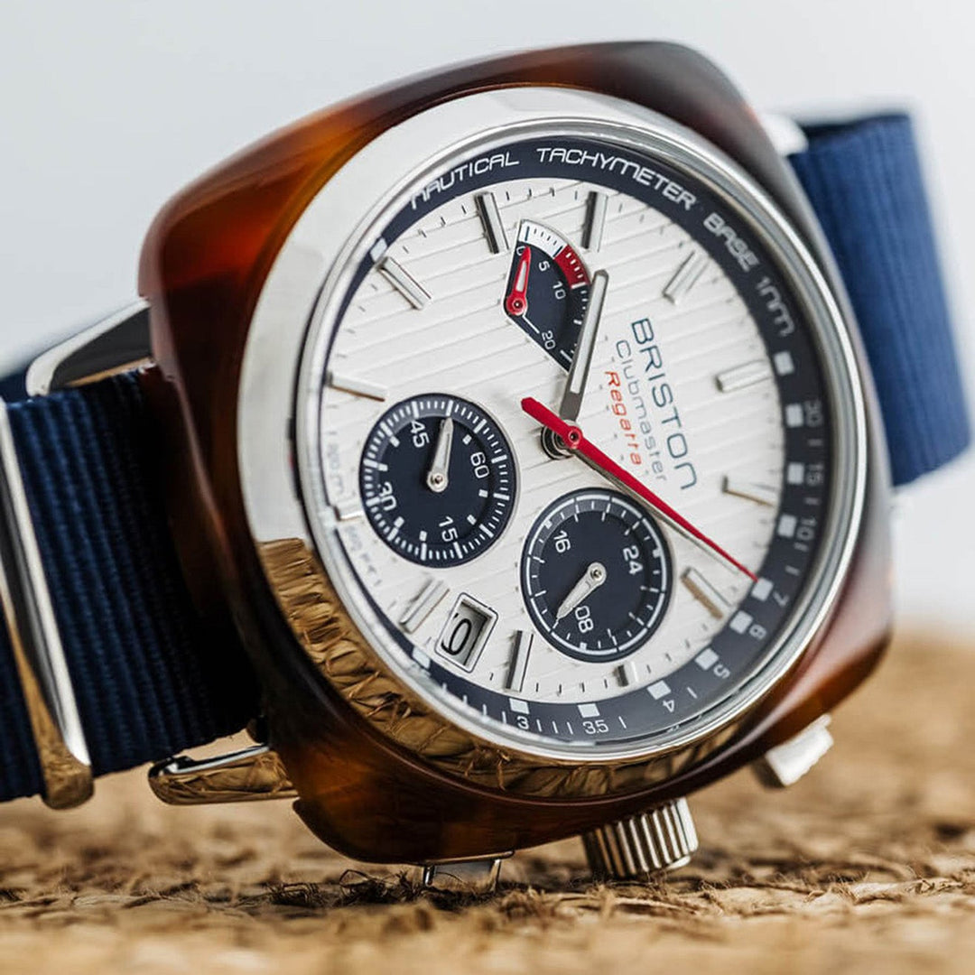 Briston Clubmaster Regatta 241542.SA.T.2.NNB White Dial Chrono Men&