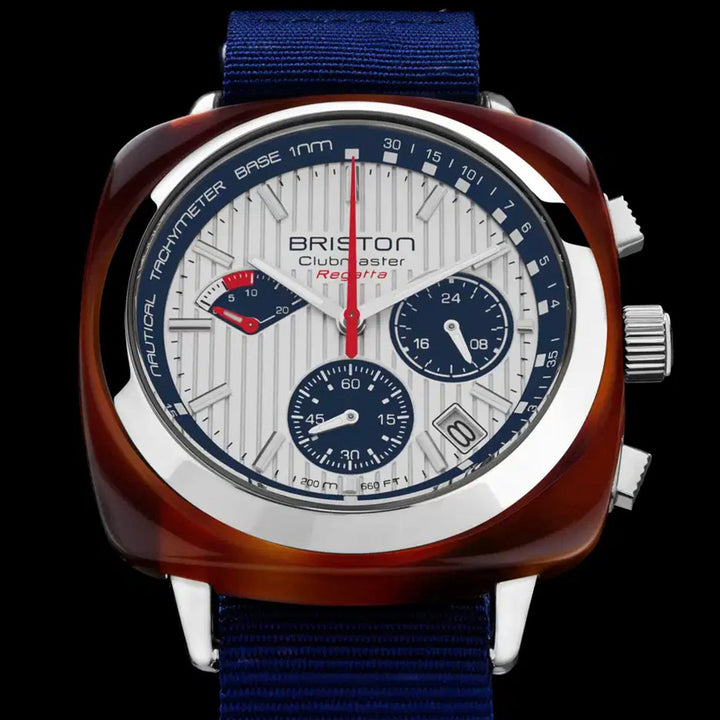 Briston Clubmaster Regatta 241542.SA.T.2.NNB White Dial Chrono Men&
