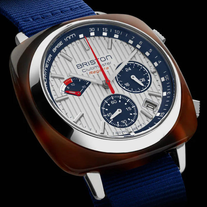 Briston Clubmaster Regatta 241542.SA.T.2.NNB White Dial Chrono Men&