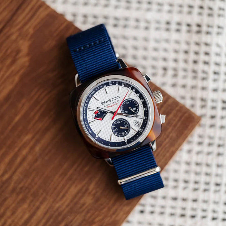 Briston Clubmaster Regatta 241542.SA.T.2.NNB White Dial Chrono Men&