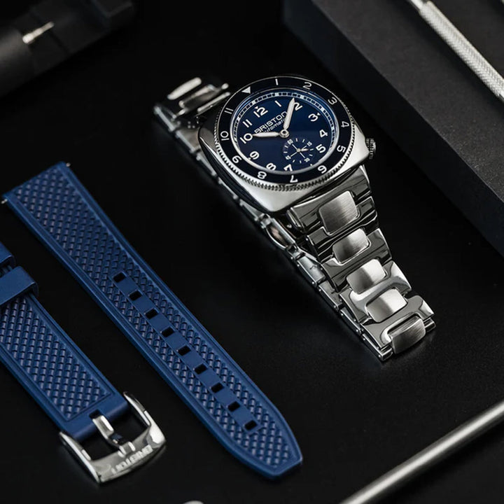 Briston Clubmaster Legend 241639.PS.L.15.FNB Automatic Navy Dial Rubber Watch