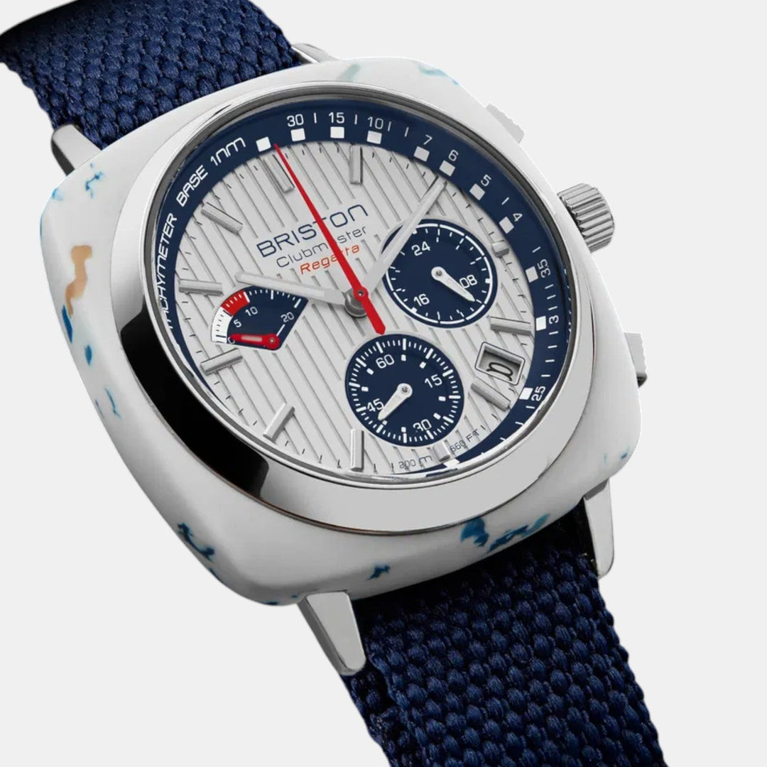 Briston Clubmaster Regatta 251542.SP.W.2 White Dial Quartz NATO Men&