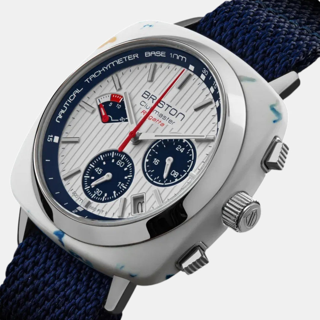 Briston Clubmaster Regatta 251542.SP.W.2 White Dial Quartz NATO Men&